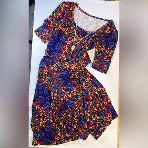 Lularoe “Nicole”dress, long, gorgeous bright colors, NWT